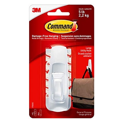 Hook-Command Adhesive, Large, White