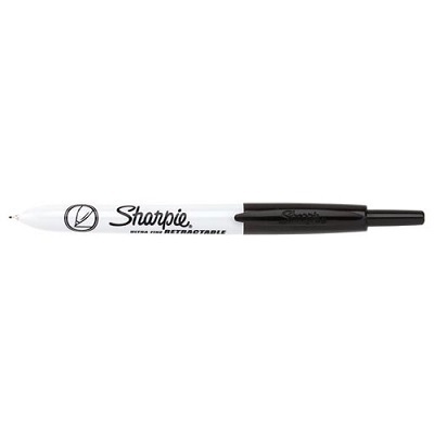 Marker-Permanent, Sharpie Retractable, Ultra Fine Black,12/pk
