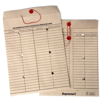 Envelope-Interoffice 10X13 Button & String, 100/Pack