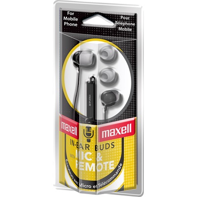 Ear Buds-Microphone & Remote, Black