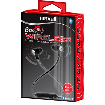 Ear Buds-Wireless Bluetooth, Bass 13 Black