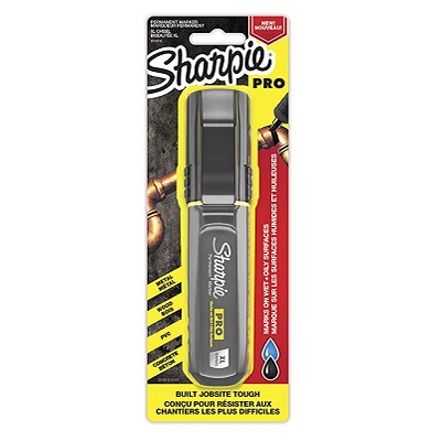 Marker-Permanent, Sharpie Pro Chisel Xl, Black, Carded
