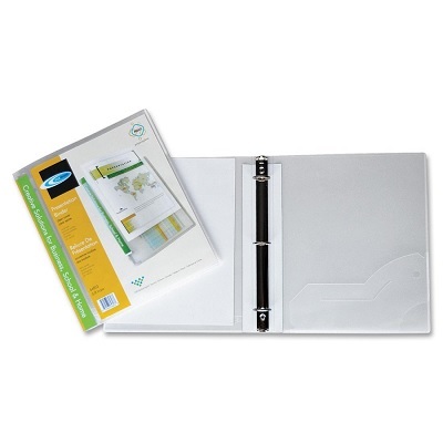 Binder-Presentation, Poly 1" Round, Clear