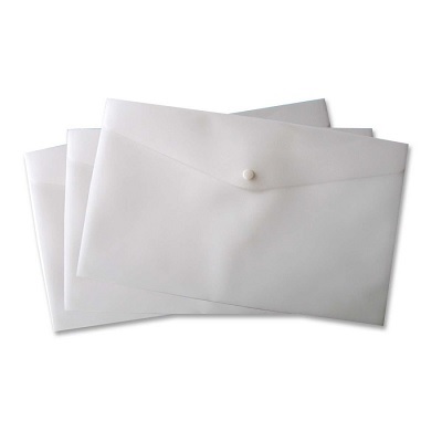 Envelope-Poly, 2 Pocket 13.5X9, Snow 6/pk