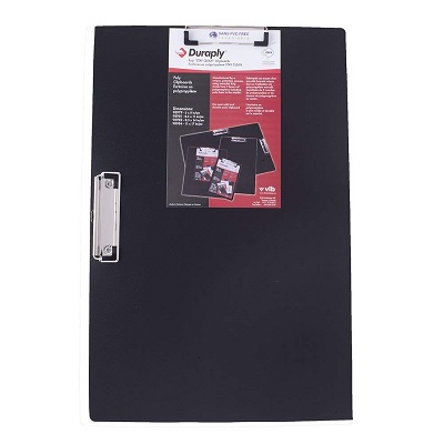 Clipboard-Poly, Duraply Stay Clean, 11X17, Black