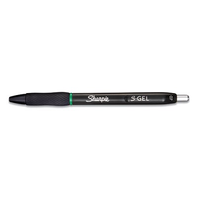 Pen-Retractable, Sharpie S-Gel, 0.7Mm Green,12/pk