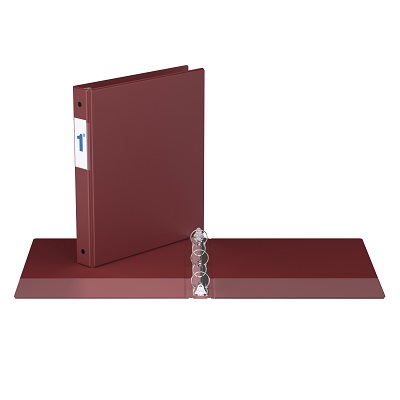 Binder-Essential 2300 1" Round Ring, Burgundy
