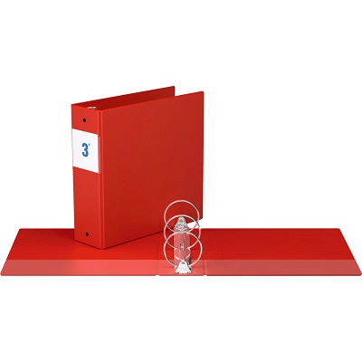 Binder-Essential 2300 3" Round Ring, Red