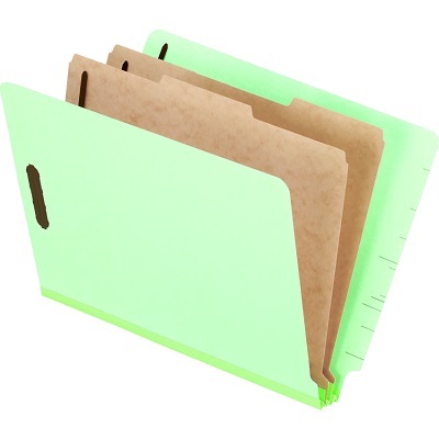 Folder-Classification, Endtab, Letter 2 Division, Pale Green