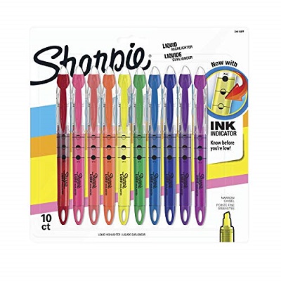 Highlighter-Sharpie Liquid, 10 Fluorescent Colours