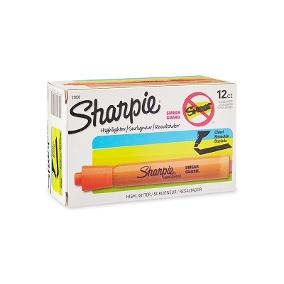 Highlighter-Sharpie Tank, Fluorescent Orange,12/pk