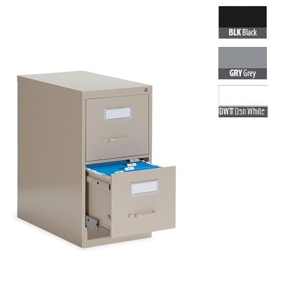 File Cabinet-Vertical 2600 Letter 2 Drawer Designer White