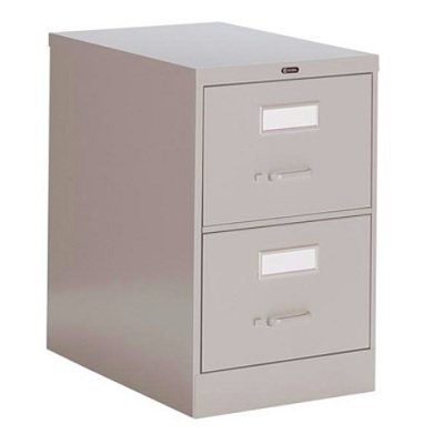 File Cabinet-Vertical 2600 Letter 2 Drawer Grey