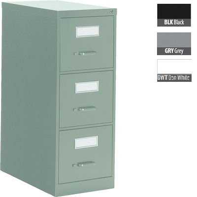 File Cabinet-Vertical 2600 Letter 3 Drawer Grey