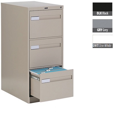 File Cabinet-Vertical 2600+ Letter 3 Drawer Black