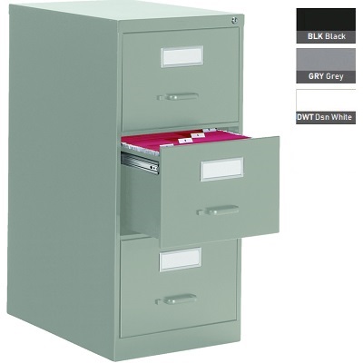File Cabinet-Vertical 2600 Legal 3 Drawer Grey
