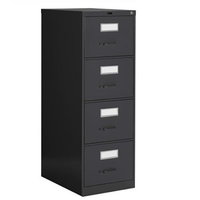 File Cabinet-Vertical 2600 Letter 4 Drawer Black