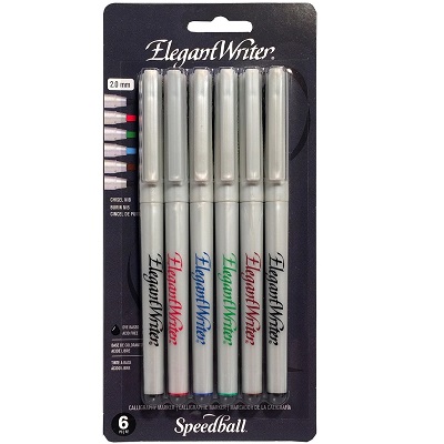 Marker Set-Calligraphy, Elegant Writer, Fine 6 Assorted