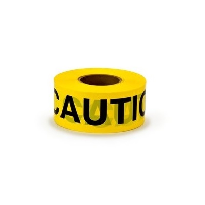 Tape-Barricade 'Caution' Scotch 3"X300' Yellow & Black