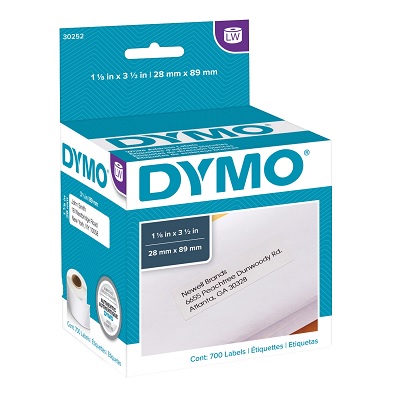 Labels-Dymo Labelwriter, Address 1-1/8X3-1/2, 700/Pk