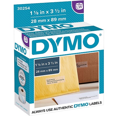 Labels-Dymo Labelwriter, Address 1-1/8X 3-1/2, Clear 130/Pk
