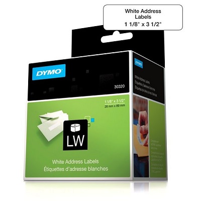 Labels-Dymo Labelwriter, Address 1-1/8X3-1/2, 520/Pk
