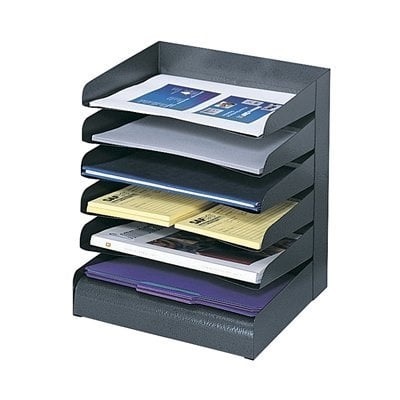 Desk Tray-Steel, 6-Tier Letter Size