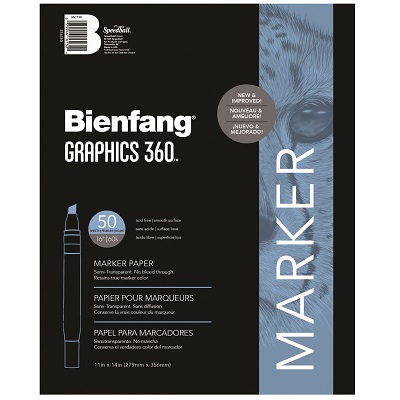 Art Paper Pad-Bienfang Marker 11X14, #360, 50 Sht