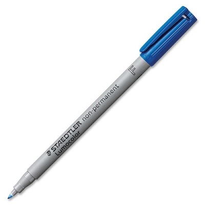 Pen-Lumocolor, Universal Non-Permanent, Fine Blue,10/pk