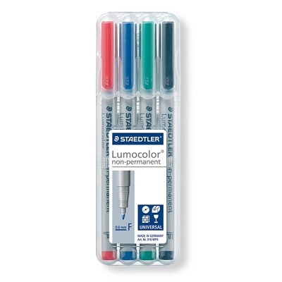 Pen Set-Lumocolor Universal Non-Permanent Fine, 4-Colour