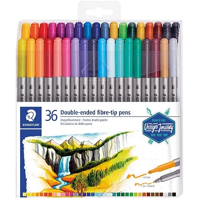 Marker Set-Double-Ended Fibre Tip, 36 Colours