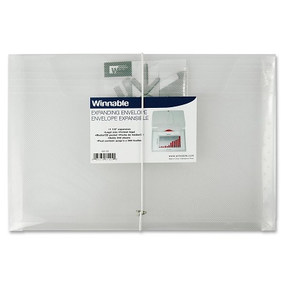 Envelope-Expanding 1.5", Legal Poly, Clear