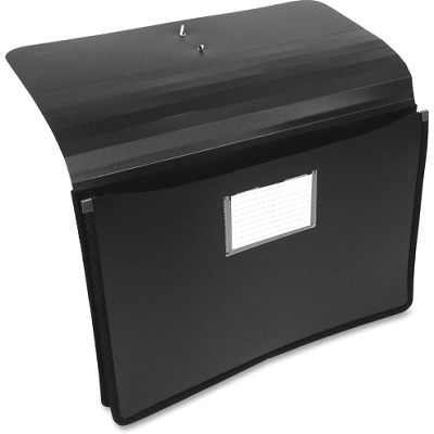 Wallet-Expanding, Legal, 5-1/4" Expansion, Black