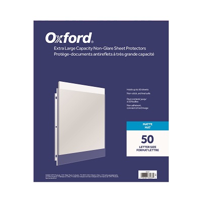 Sheet Protector-Letter Xl, Heavy, Non-Glare 3Mil 50/Box