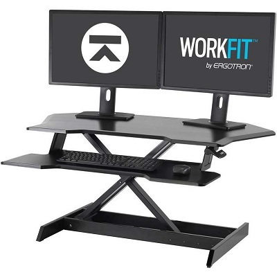 Sit Stand Workstation-Ergotron Workfit Corner, Black