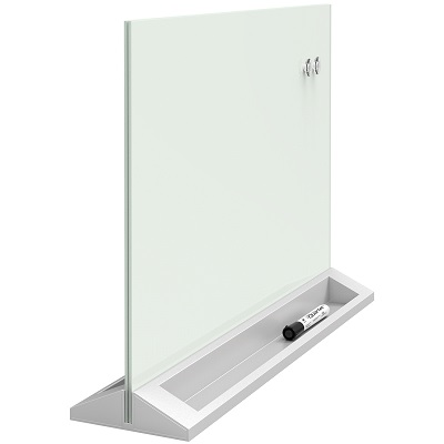 Glass Board-Desktop Dry-Erase Panel 23"X17"