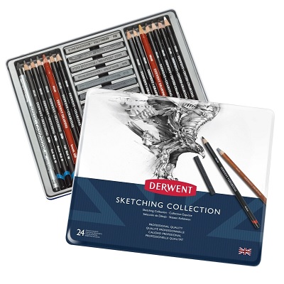 Pencil Set-Drawing Derwent Sketch Collection 24/Set