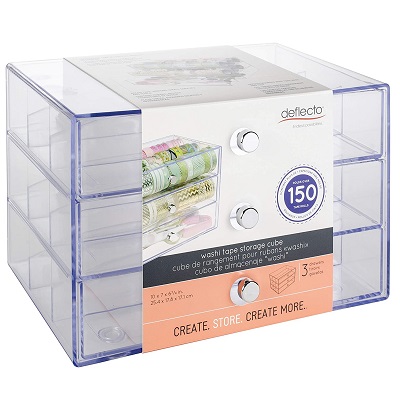 Organizer-Storage Cube, 3 Drawer, Clear