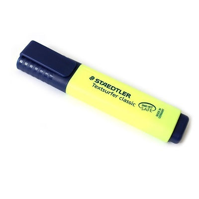 Highlighter-Textsurfer Classic, Fluorescent Yellow,12/pk