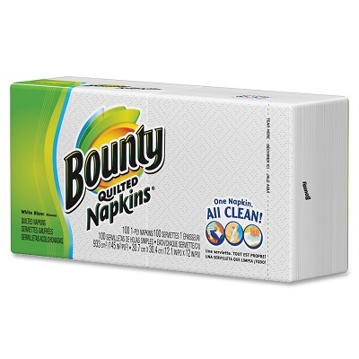 Napkins-Bounty Quilted 1-Ply 100/Pk
