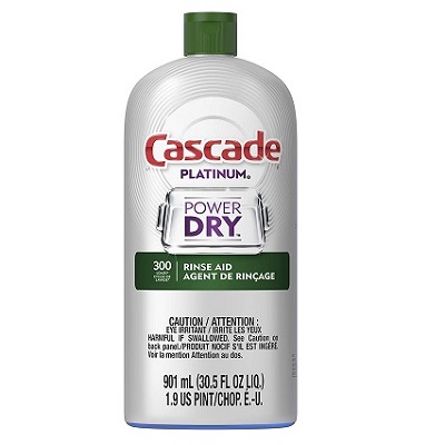 Dishwasher Rinse Aid-Cascade Platinum Rinse & Gel 901Ml.