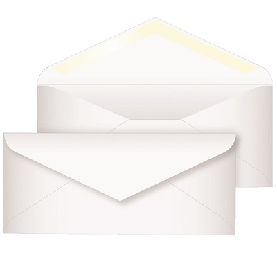 Envelope-#10 Window, White, Diagonal Seam, 500/Box