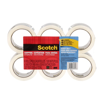Tape-Scotch Shipping 48Mm X 50M Clear Heavy Duty 6-Pack