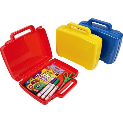 Storage Case-Antimicrobial Organizer, Handle & Latch, Yellow