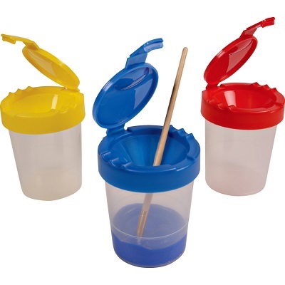 Paint Cup-No Spill, Antimicrobial, Yellow