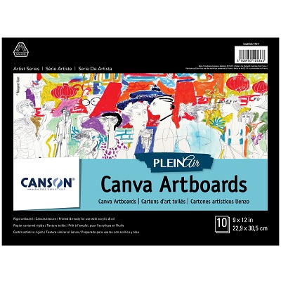 Artboard Pad-Plein Air Canva, 9X12, 10 Sheets
