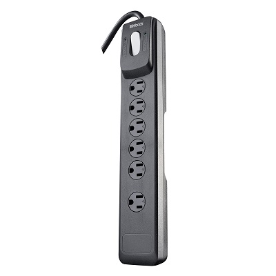 Surge Protector-6 Outlet 1440 Joules Black