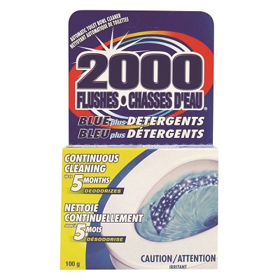 Toilet Bowl Cleaner-2000 Flushes, Blue Plus Detergents