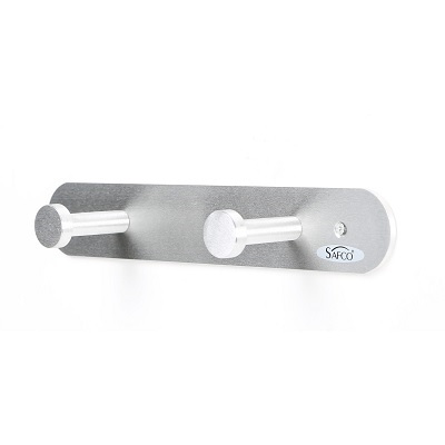 Coat Hook-Nail Head 2-Hook, Silver