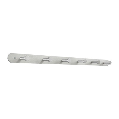 Coat Hook-Nail Head 6-Hook, Silver